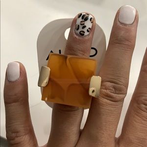 Aldo orange big ring
